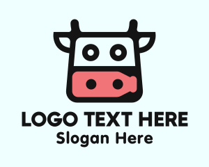 Livestock - Cow Milk Head logo design