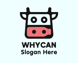 Cow Milk Head  Logo