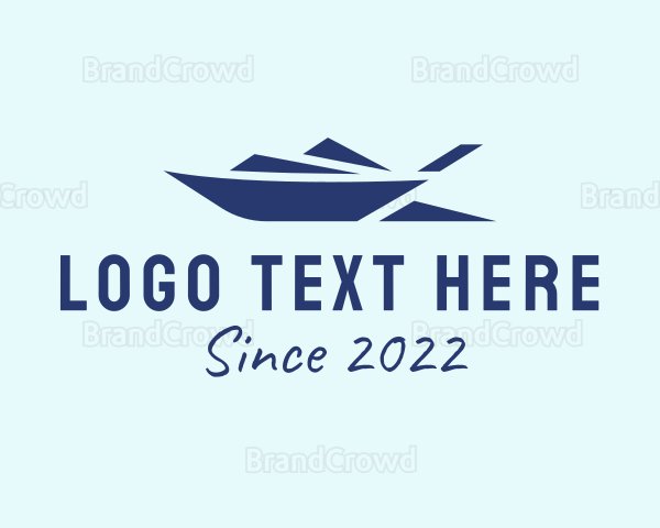 Motorboat Sea Transport Logo