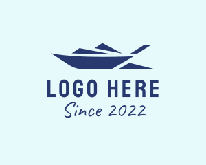 Port - Motorboat Sea Transport logo design