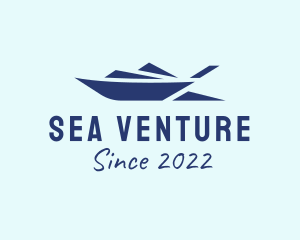 Motorboat Sea Transport  logo design