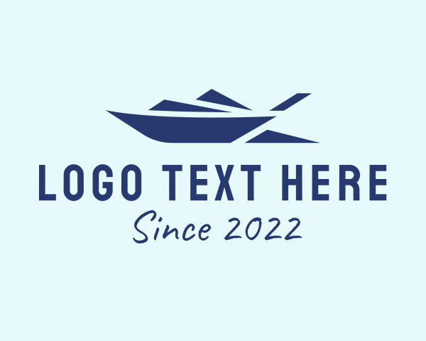 Ocean - Motorboat Sea Transport logo design