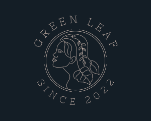 Wellness Leaf Woman  logo design