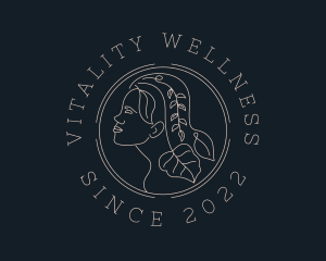 Wellness Leaf Woman  logo design