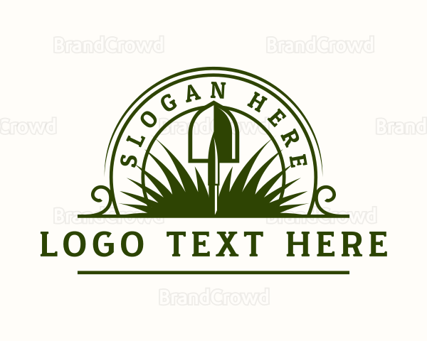 Shovel Grass Landscaping Logo