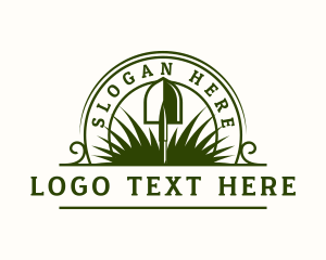 Plant - Shovel Grass Landscaping logo design