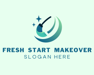Makeover - Broom Wipe Swoosh logo design