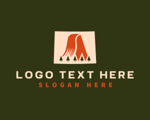 Geography - Wyoming Devils Tower Adventure logo design