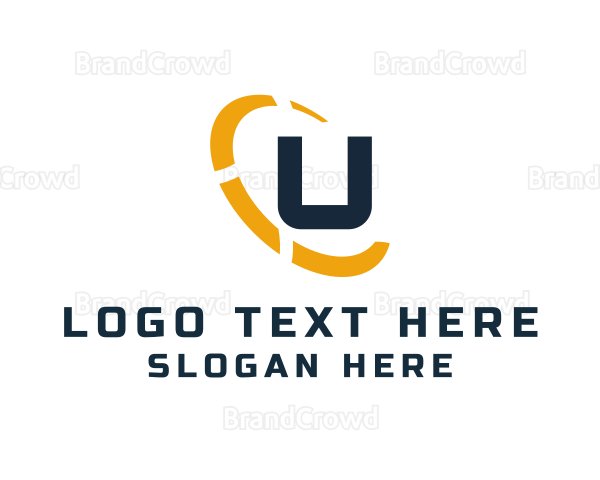 Letter U Ellipse Logo