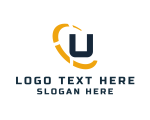 Circle - Letter U Ellipse logo design