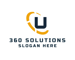 360 - Letter U Ellipse logo design