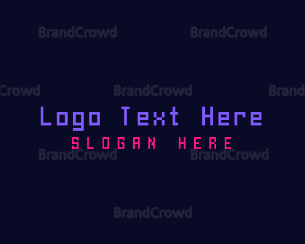 Retro Neon Wordmark Logo