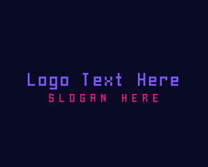 Videogame - Retro Neon Wordmark logo design