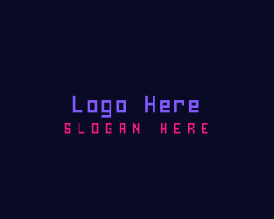 Videogame - Retro Neon Wordmark logo design