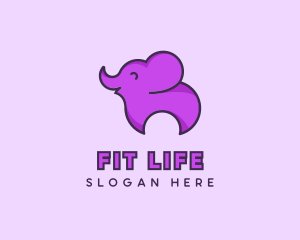 Toy Shop - Happy Animal Elephant logo design