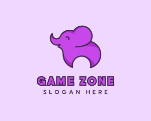 Toy Shop - Happy Animal Elephant logo design