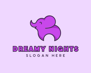 Sleepwear - Happy Animal Elephant logo design