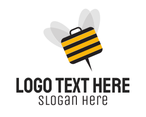 Briefcase - Travel Bee Briefcase logo design