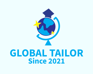 Global Graduation Cap logo design