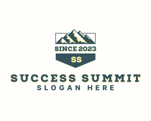 Hiking Mountain Summit logo design