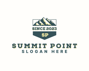 Hiking Mountain Summit logo design