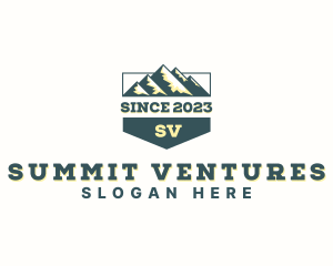 Hiking Mountain Summit logo design