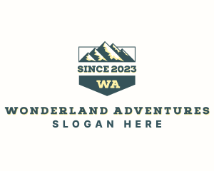 Hiking Mountain Summit logo design