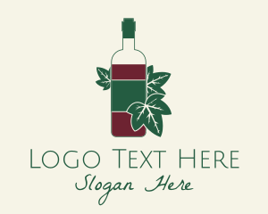 Bottle - Organic Wine Bottle logo design