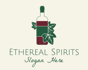 Spirits - Organic Wine Bottle logo design