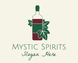 Organic Wine Bottle logo design