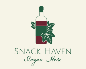 Organic Wine Bottle logo design