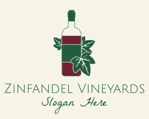 Organic Wine Bottle logo design