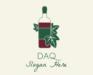 Pub - Organic Wine Bottle logo design