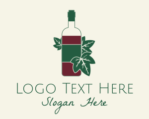 Liqueur - Organic Wine Bottle logo design