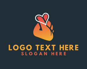 Helping Hand - Finger Heart Charity logo design