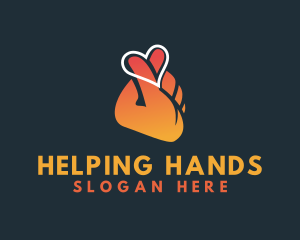 Finger Heart Charity logo design