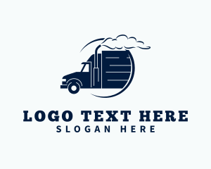 Flatbed - Cargo Truck Vehicle logo design