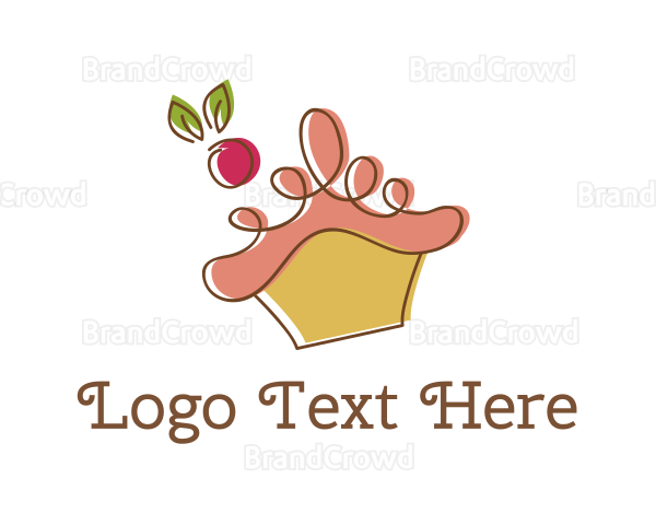 Sweet Cherry Cupcake Logo