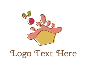 Cupcake - Sweet Cherry Cupcake logo design