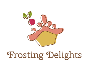 Frosting - Sweet Cherry Cupcake logo design