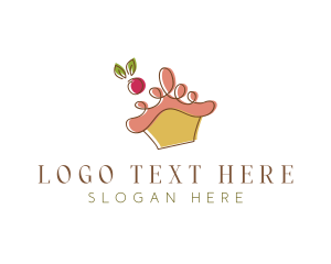 Cherry - Sweet Cherry Cupcake logo design