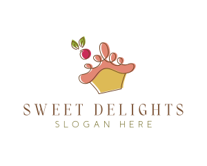 Sweet Cherry Cupcake logo design