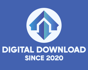 Download - Blue Home Maintenance Arrow logo design