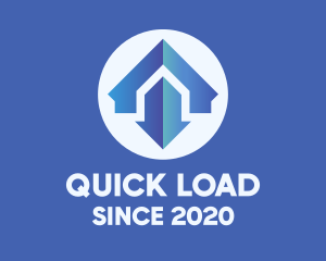 Download - Blue Home Maintenance Arrow logo design