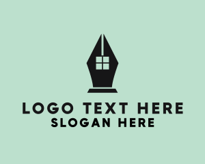 Door - Ink Pen Window logo design