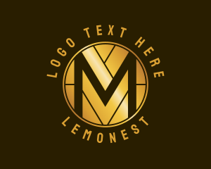 Jewellery - Metallic Gold Letter M logo design