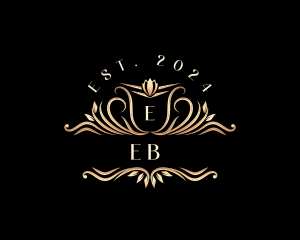 Deluxe - Decorative Floral Crest logo design