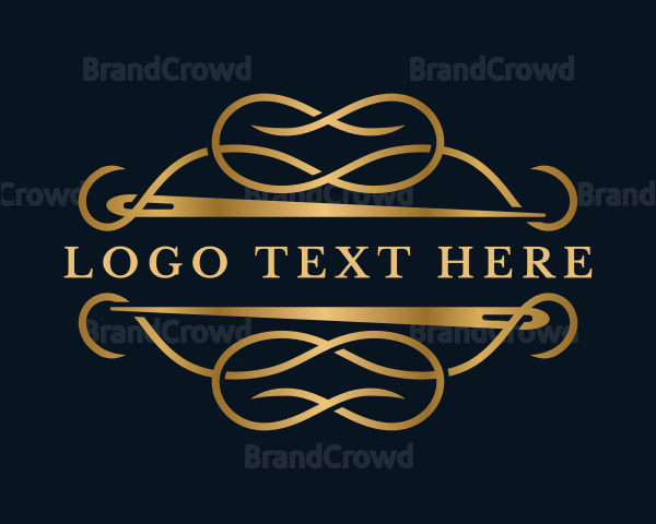 Luxury Sewing Needle Craft Logo