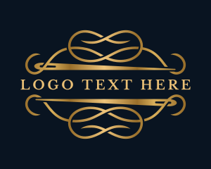 Diy - Luxury Sewing Needle Craft logo design