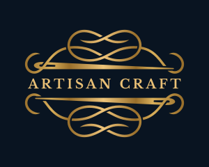 Luxury Sewing Needle Craft logo design